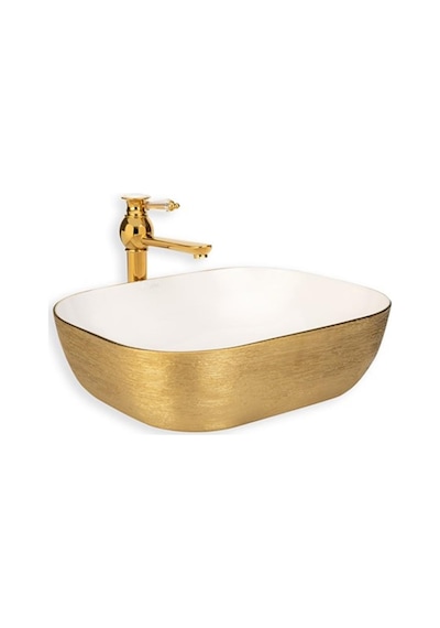 Eva Banyo Lena E-5003A Tezgah Üstü Porselen Lavabo