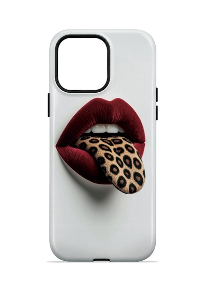 Velvoria Valestra Leopar Dudak Apple iPhone Uyumlu 14 Pro Darbe Korumalı Kılıf Valestra Select - Leopar Dudak
