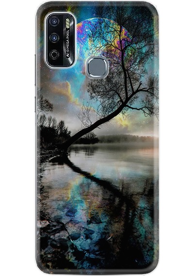 Infinix Hot 10 Play Kılıf Resimli Desenli Silikon Platinium Series Dream World 1839