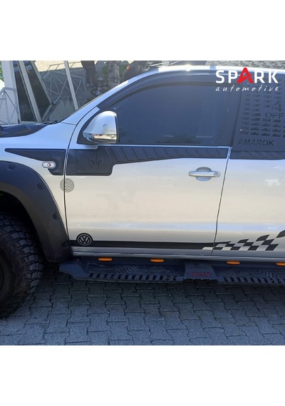 Volkswagen Amarok 2010-2022 Yıl Aralığı Uyumlu Yarasa Kapı Kaplama 6 Parça Siyah