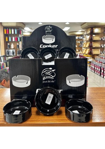 Cooker Porselen Siyah Küllük 10 Cm