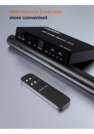 Hdmı Matrix 2x2 Matrix Anahtarı 2 İn 2 Out Switcher 4k 60hz 2x2 Hdmı Matrix 4k 60hz Değiştirici 2 İn 2 Out Optik & R/l Ses Çıkışı