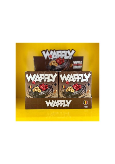 Waffly Dark Chocolate Edition Çilekli Ve Muzlu Bitter Çikolatalı Waffle 12'li Kutu