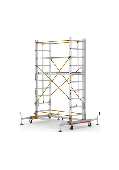 Çağsan 2x10 Basamaklı Telesafe Xl Fp - İki Parçalı Alüminyum İskele S005 Xl Fp