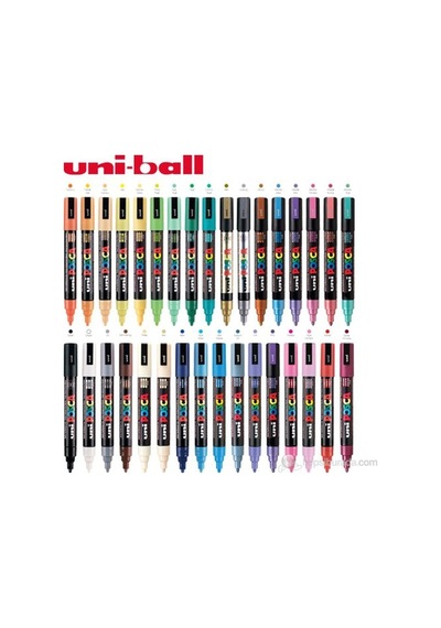 Uni Pc-5m Posca Poster Markörü Metalik Yeşil