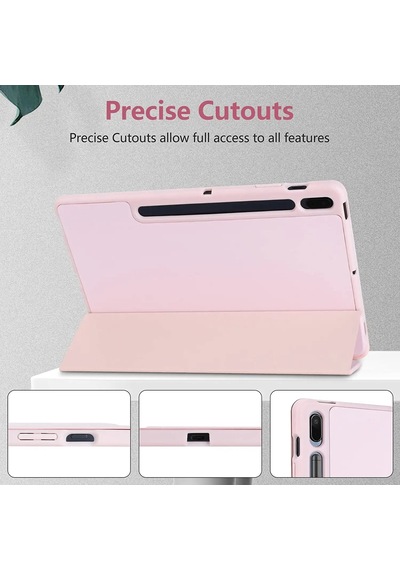 Samsung Galaxy Uyumlu Tab S10 Fe+ Plus 13.1inç Kılıf Kalem Bölmeli Smart Case X620 X626 Kapaklı Kılıf