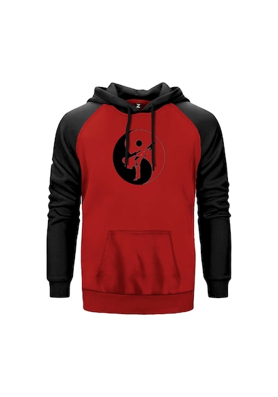 Karate Symmetry Martial Arts Kırmızı Renk Reglan Kol Sweatshirt Kırmızı