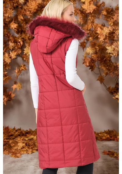 Z6718 Dewberry Bayan Yelek-düz Bordo Düz Bordo