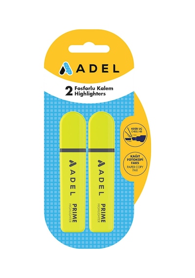 Adel Prime Fosforlu Kalem 2'li 5 Adet