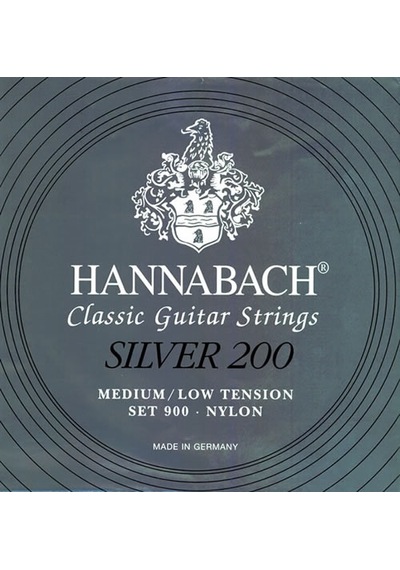 Hannabach Silver 200 Medium Low Tension - 900 Mlt Klasik Gitar Te