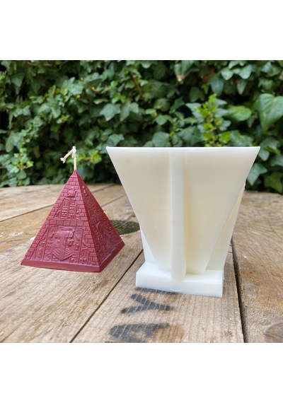 Rufus Concept Piramit Mum Kalıbı 9x9x9,5 cm Büyük ( Silikon )