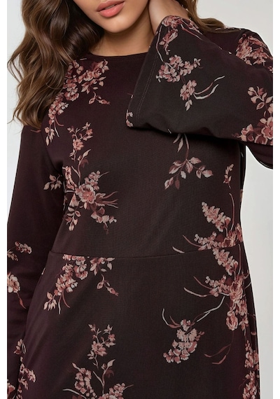 Hiccup Çiçek Desenli Modest Elbise Çok renkli