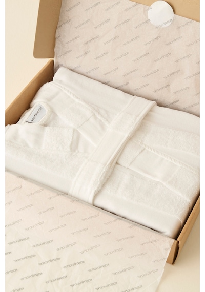 Kaşmir Home Zoe Muslin Bornoz Offwhite L-xl Beyaz
