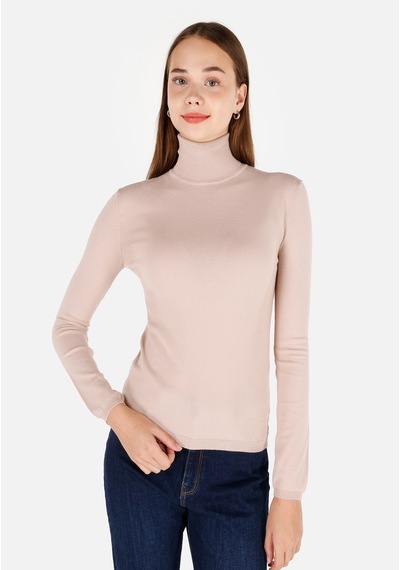 Colin's Colins Dar Kesim Balıkçı Yaka Bej Kadın Kazak Cl1070208 Bej