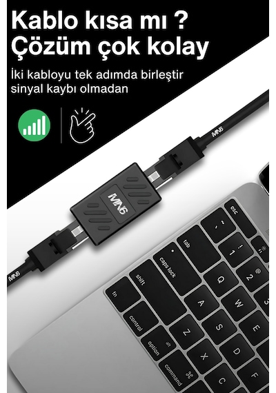 Mn6 M13x Kablo Birleştirici/2adet-cat5-cat6-cat7-cat8-uyumlu/lan Kablosu Birleştirici Ara Aparatı