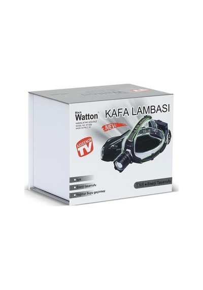 Black Watton Tex6 Led Şarjlı Kafa Lambası Siyah