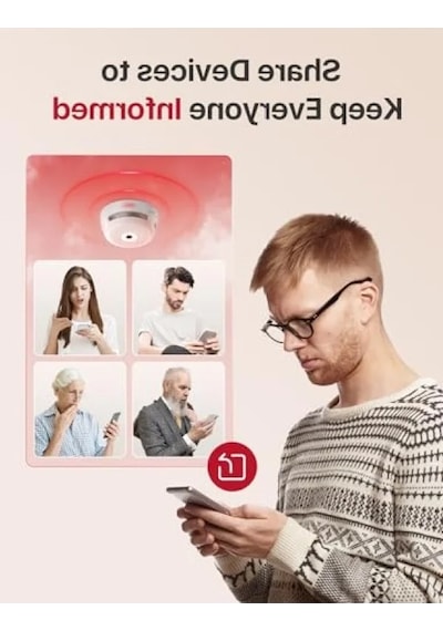 Akıllı Duman Dedektörü, Wi-fi Bağlantılı, Kablosuz Yangın Alarmı, Uygulama İle Uyumlu