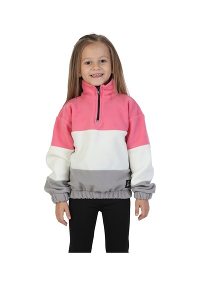 Erdem Kıds Kız Çocuk Dik Yaka Fermuarlı Sweatshirt-kazak Beli Lastikli Çok Renkli Kışlık Polar Sweat Pembe-ekru-gri Pembe-ekru-gri Erdem Kıds Kız Çocuk Dik Yaka Fermuarlı Sweatshirt-kazak Beli Lastikli Çok Renkli Kışlık Polar Sweat Pembe-ekru-gri Pembe-ekru-gri