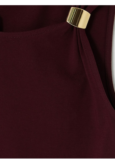 Lcw Comfort Bordo Matal Aplikeli Kadın Atlet