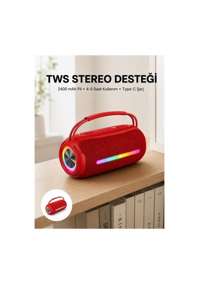 Bluetooth Kablosuz Hoparlör Taşınabilir, Güçlü Ses Standart