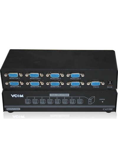 Vcom Dd138 1-8 Port 350mhz Metal Vga Splitter