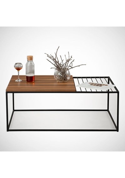 Zinus Orta Sehpa Metal & Orta Masa Ceviz / Metal Ayaklı Sehpa