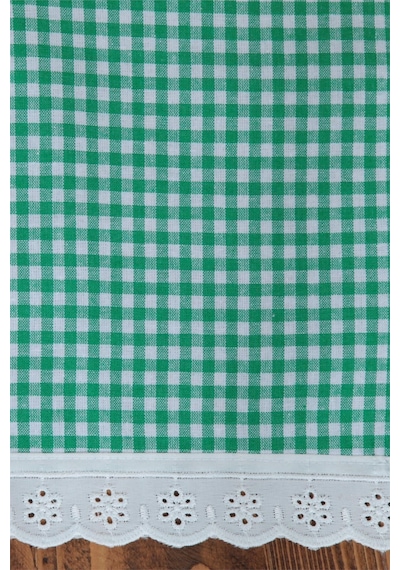 Peçete Kareli Fistolu 6 Lı Retro 20x30 Cm Yeşil