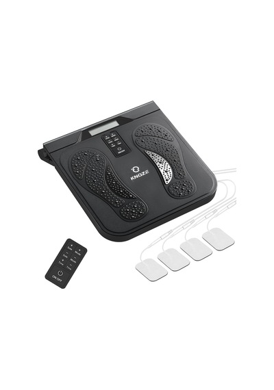 Knqze Ems Tens'li Ayak Masajı, 10 Mod, 20 Seviye, 4 Elektrot, Siyah
