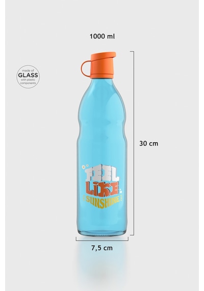 Renga Zen Feel Like Sunshine 1000 Ml Cam Şişe 182050 Mavi-turuncu