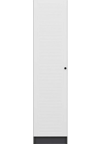 Minar Kale 1 Kapaklı Dolap Antrasit - Beyaz Panjur 190cm Çok Renkli