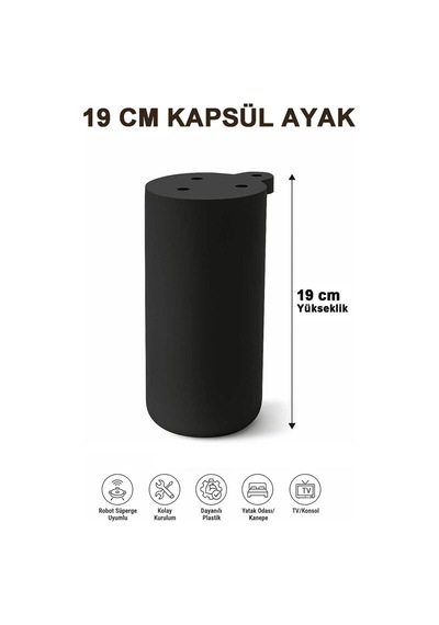 Kapsül Bohem 19 Cm Mobilya Kanepe Sehpa Tv Ünitesi Koltuk Ve Konsol Ayağı Mobilya