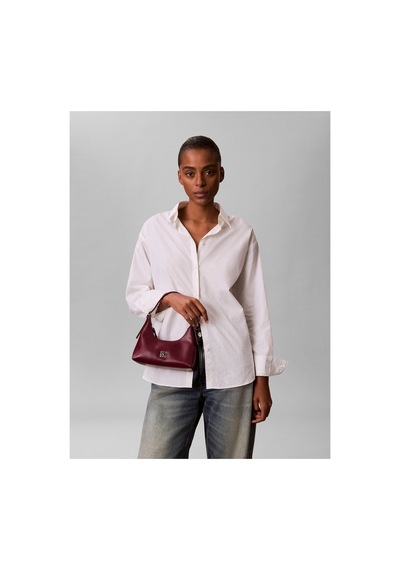 Calvin Klein Emblem Leather Mını Shoulder B-15555 Pembe