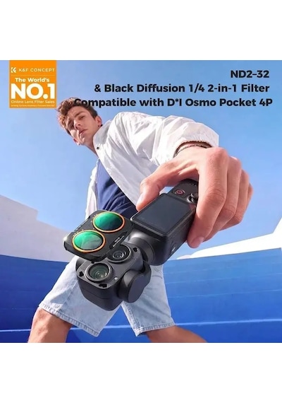 K&f Concept Dji Osmo Pocket 4p İçin Mist Vnd Filtre Nd2-32 & Black Mist 1/4