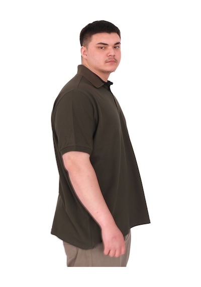 Mode Xl Büyük Beden Erkek T-shirt Polo Yaka Yourself U25310 Haki Haki