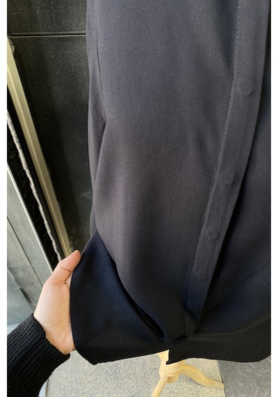 Pera Moda Tiril Tiril Boyfriend Viskon Gömlek Siyah
