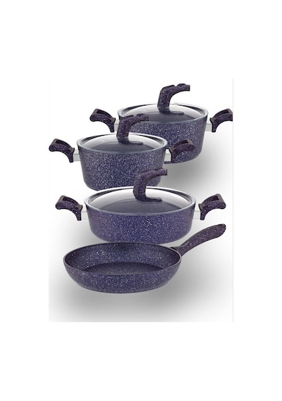 Hascevher Karina 7 Pcs Granit Vega Tencere Seti 1822ten26kar26tv Renk Mor