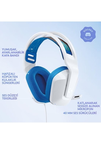 Logitech G335 Kablolu Oyuncu Kulaklığı