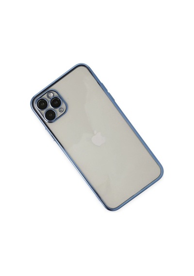 Apple Uyumlu iPhone 11 Pro Kılıf Kamera Korumalı Lensli Silikon Açık Mavi\
