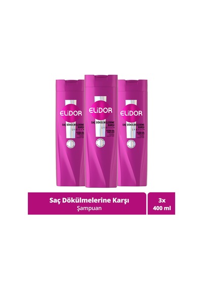 Saç Bakım Şampuanı Saç Dökülmelerine Karşı 400 Ml X3 Tüm Saç Tipleri