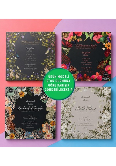 Scrapbook Desen Defteri 15x15 Cm Karışık Model