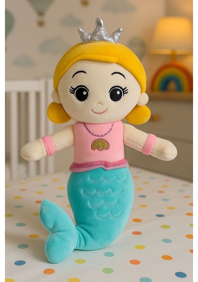 Deniz Kızı Peluş Oyuncak 35 Cm Sevimli Denizkızı Bebek Sevimli Hediyelik Çok Renkli