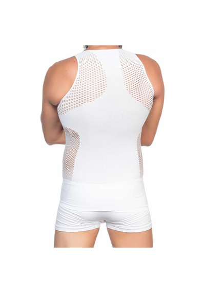 Moon Wear Beyaz Mı Emay E1006 Fileli Erkek Korse Atlet Beyaz