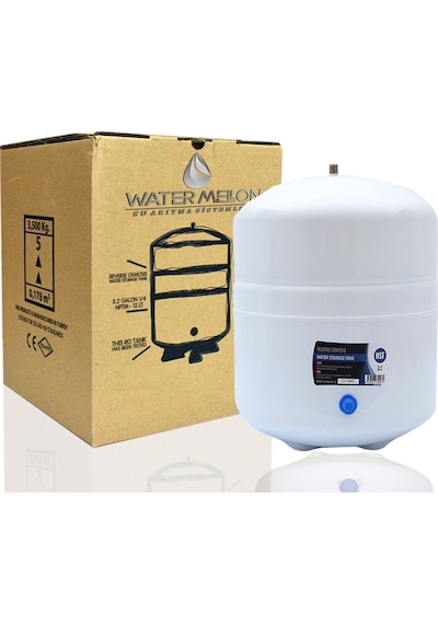 WaterMelon Tüm Su Arıtma Cihazları Uyumlu Metal Genleşme Tankı NSF Onaylı Paslanmaz Çelik 2.2 (8 Litre) Tr Tank