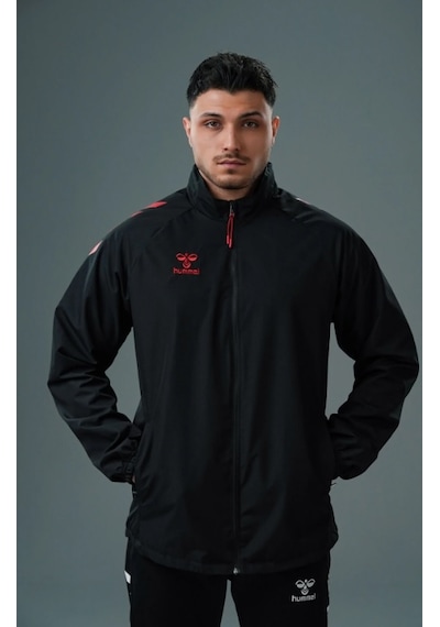 Hummel Line Yağmurluk Siyah - Kırmızı