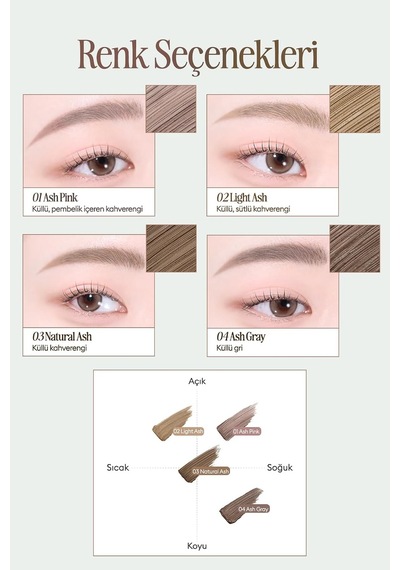Ultra İnce Fırçalı, Yoğun Pigmentli Kaş Maskarası Kill Brow Slim Ash Browcara 02 Light Ash Diğer