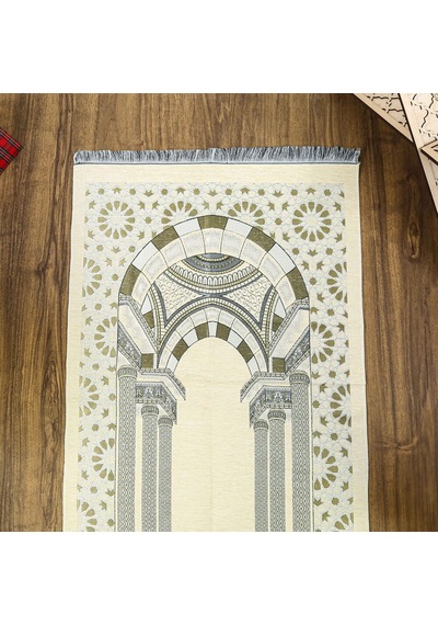 Medine Lüks Şönil Seccade Krem 66x116cm 520 Gr Çok Renkli