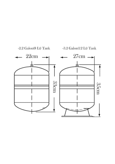 WaterMelon Tüm Su Arıtma Cihazları Uyumlu Metal Genleşme Tankı NSF Onaylı Paslanmaz Çelik 3.2 (12 Litre) Tr Tank WaterMelon Tüm Su Arıtma Cihazları Uyumlu Metal Genleşme Tankı NSF Onaylı Paslanmaz Çelik 3.2 (12 Litre) Tr Tank