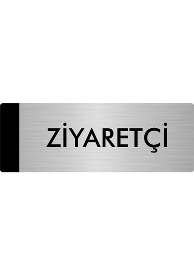 Metal Yönlendirme Levhası, Departman Kapı Isimliği Ziyaretçi 5x20 Cm Gümüş Renk