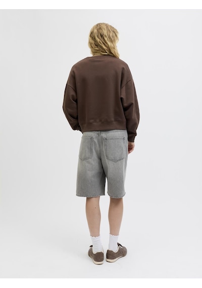 Jack & Jones Kadin Minimal Logo Baskili Sweatshirt - Studio - 12280154 Bracken