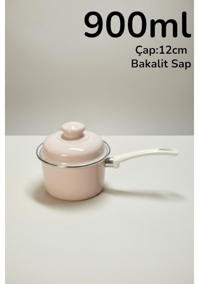 Lüks Emaye Rafadan, Mini Tava, Sos Tenceresi 12cm 900ml Güzgülü